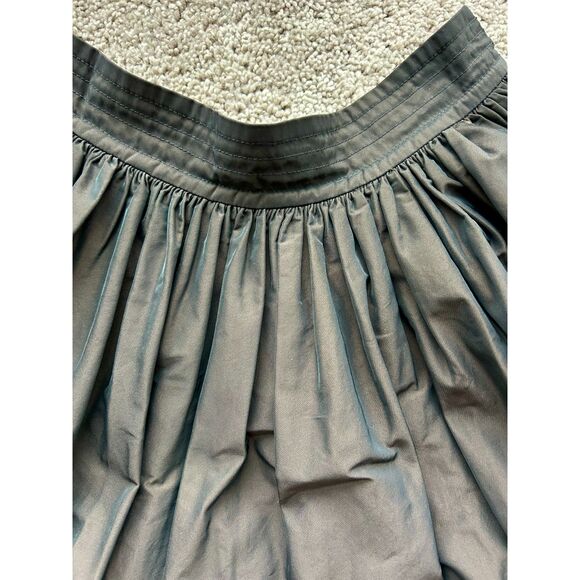 ALLSAINTS all saints Spitalfields Full Chocolate Brown Iridescent Pleat Skirt 8 - Picture 5 of 6